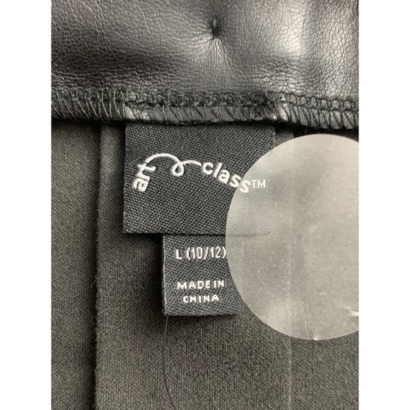 Art Class Junior Girls Black Faux Leather Pleated Skirt Size Large (10/12) - Picture 6 of 7